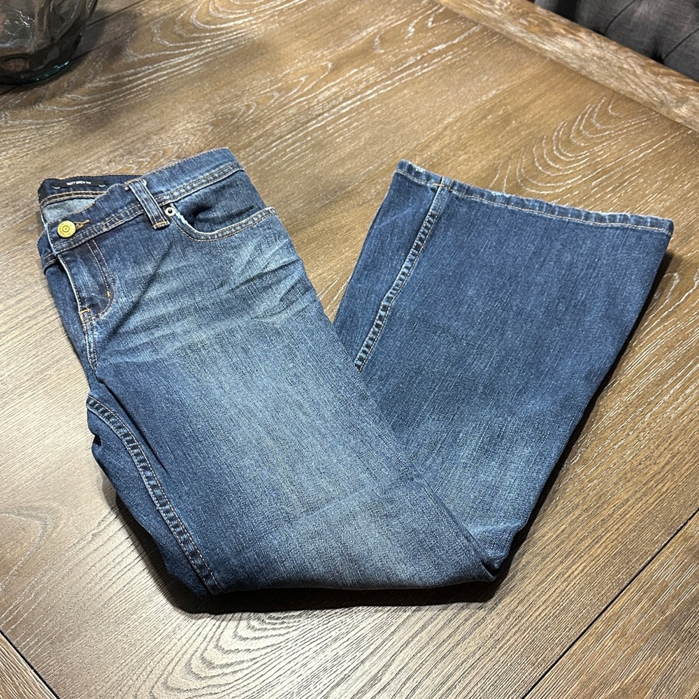 The Limited Dark Blue Flare Leg Jeans